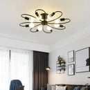 Axyaa Retro Industrial Chandelier LED Ceiling Lamp Wrought Iron Modern Fixture