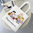 Axyaa Cartoon Dog Tote Bag - Foldable Shoulder Bag for Women and Students