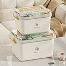 Axyaa Portable Medicine Organizer Box with Dividers - Household First Aid Kit