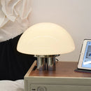 Axyaa Modern Mushroom Glass Chrome Table Lamp