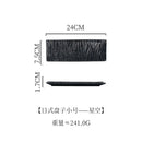Axyaa Ceramic Sushi Dish: Japanese Style Flat Plate, Rectangular Hotel Tableware
