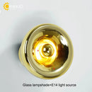 Axyaa Round Glass Wall Lamp for Bedroom, Living Room & Corridor