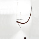 Axyaa Leather Belt Chandelier: Minimalist Nordic Design Pendant Light, LED for Kitchen Island