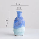 Axyaa Ceramic Coarse Pottery Vase with Gradient Colors for Stylish Flower Arrangement