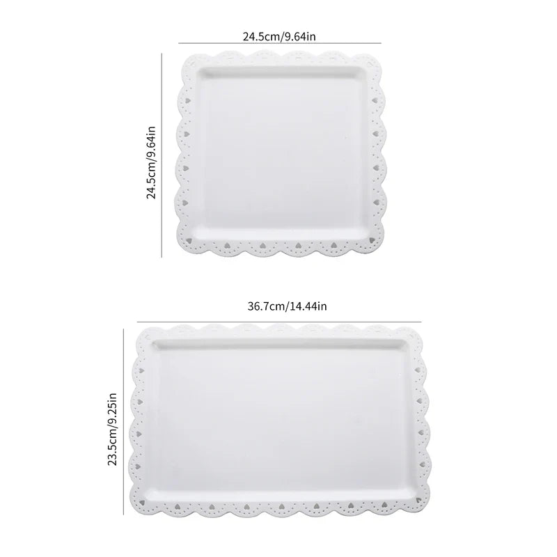 Axyaa Dessert Plates Set - Reusable PP Material for Hotel, Restaurant, Party