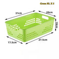 Axyaa 10-Piece Versatile Plastic Storage Baskets for Toys, Desk, Kitchen, and Bathroom