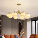 Axyaa Modern Cream Style LED Chandeliers for Home Decoration and Lighting.
