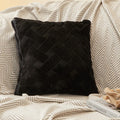 Axyaa Simple Striped Rabbit Plush Pillowcase in Double-Sided Velvet Cover