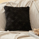 Axyaa Simple Striped Rabbit Plush Pillowcase in Double-Sided Velvet Cover