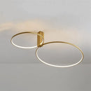 Axya Nordic Ceiling Light: Circular LED Bedroom Fixture, 360° Rotation