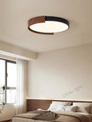 Axyaa LED Walnut Ceiling Lamp - Modern Main Light for Living Room, Bedroom, Study, Restaurant