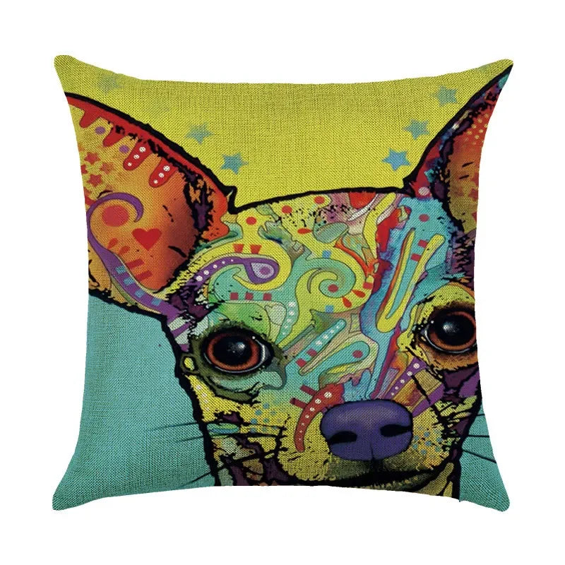 Axyaa Animal Print Pillow Cover: Stylish Sofa & Chair Linen Cushion Cover Art