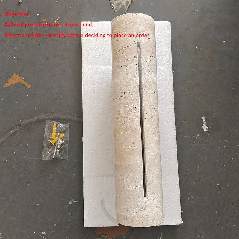 Axyaa Wabi Sabi Style Natural Stone Wall Lamp - Up Down LED Sconce