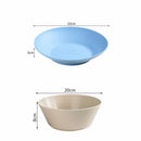 Axyaa Wheat Straw Soup Bowl Plastic Tableware, Microwavable Dinner Plate, Kitchen Utensils