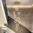 Axyaa LED Crystal Chandelier Ceiling Lamp for Modern Indoor Living Room Lighting