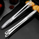 Axyaa Stainless Steel BBQ Grill Tongs Set - 6pcs Kitchen Cooking Utensils
