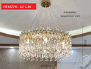 Axyaa Nordic Luxury Crystal Pendant Chandelier LED Kitchen Living Room Bedroom Light