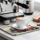 Axyaa Christmas Tree Coffee Dish Mat: Absorbent, Anti-slip, Quick Dry Drain Pad