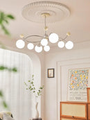 Axyaa French Style Glass Pendant Ceiling Chandelier for Living Room Kitchen Island