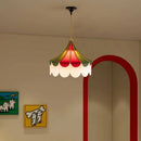 Axyaa Fabric LED Pendant Light for Living Room Chandelier Lighting