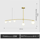 Axyaa Nordic Glass Chandelier for Dining Living Room - G9 LED Pendant Light Fixture