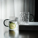 Axyaa Glacial Glass Coffee Cup with Handle - Heat Resistant Transparent Mug
