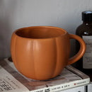 Axyaa Funny Devil Pumpkin Ceramic Coffee Mug with Retro Enamel Handle