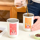 Axyaa Stainless Steel Double Wall Milk Coffee Mug with Straw - Portable & Anti-Scalding