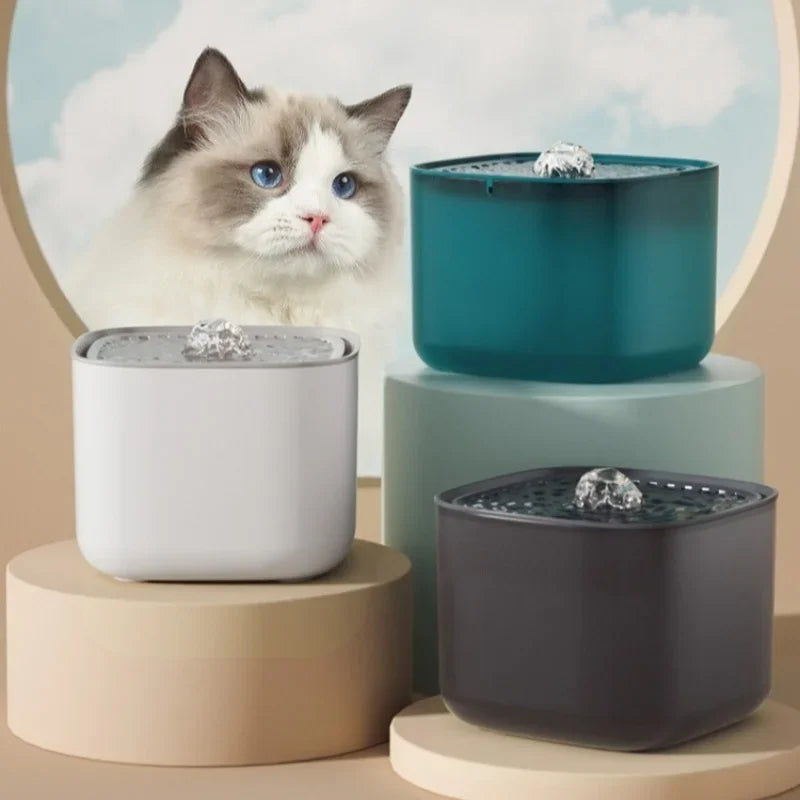 Axyaa Cat Water Fountain: Large Capacity Electric Pet Drinking Bowl