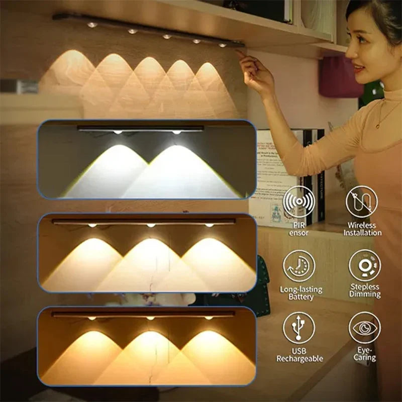 Motion Sensor LED Night Light - Axyaa Ultra Thin Wine Cooler Light