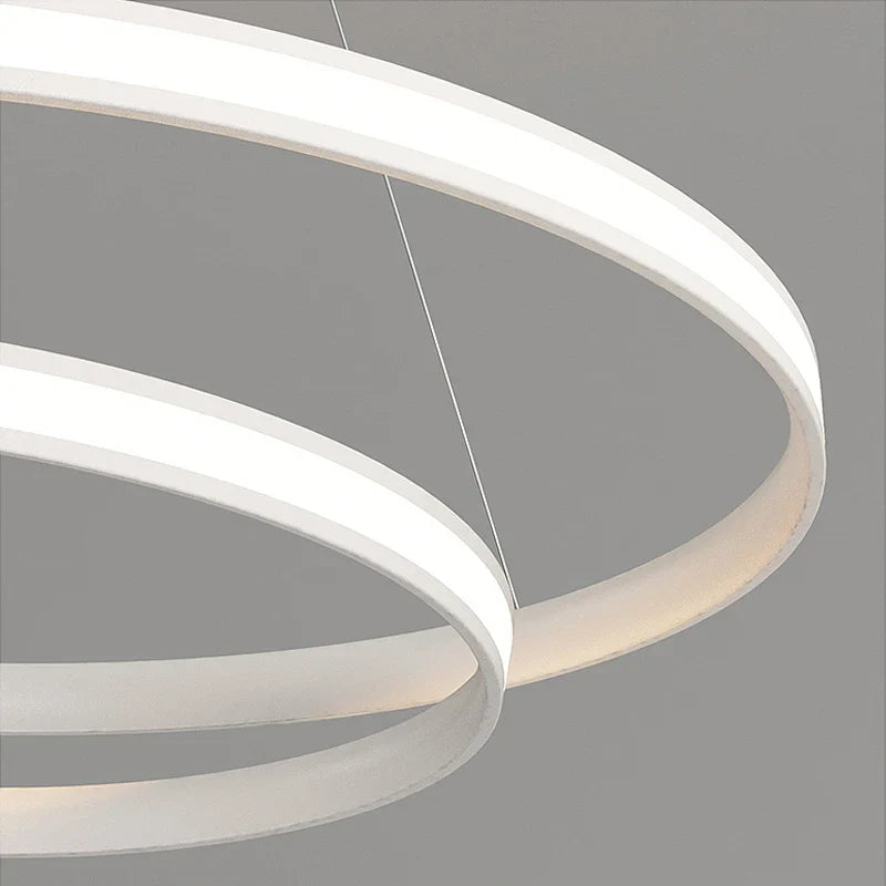 Axyaa Circular White LED Pendant Lamp for Home, Living Room, Dining Room, Bedroom