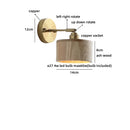 Axyaa Modern Ash Wood LED Wall Light with Pull Chain Switch