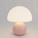 Axyaa Cream Ceramic Mushroom Table Lamp LED Bedroom Decor Light