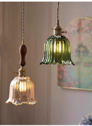 Axyaa Glass Pendant Light Trio for Kitchen Dining Room - Modern Mini Hanging Fixture