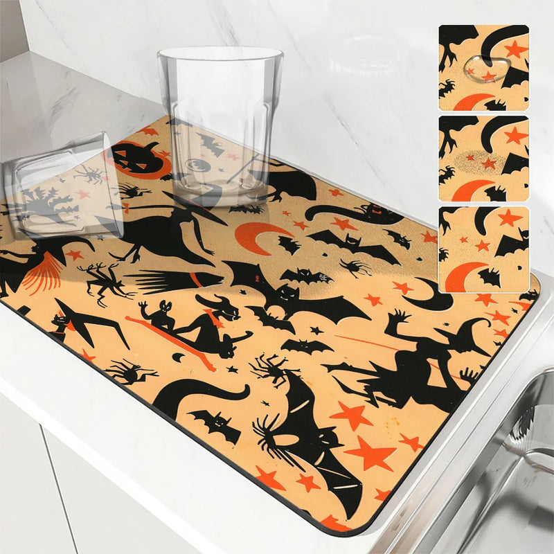 Axyaa Halloween Absorbent Drain Mat