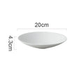 Axyaa Round Ceramic Dinner Plates Set Solid Color Restaurant Tableware