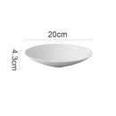 Axyaa Round Ceramic Dinner Plates Set Solid Color Restaurant Tableware
