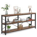Axyaa 3-Tier Narrow Console Table with Metal Frame, 70.9" Long Sofa Entryway Table