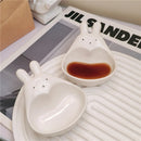 Axyaa Rabbit Ceramic Small Plates - Set of 2