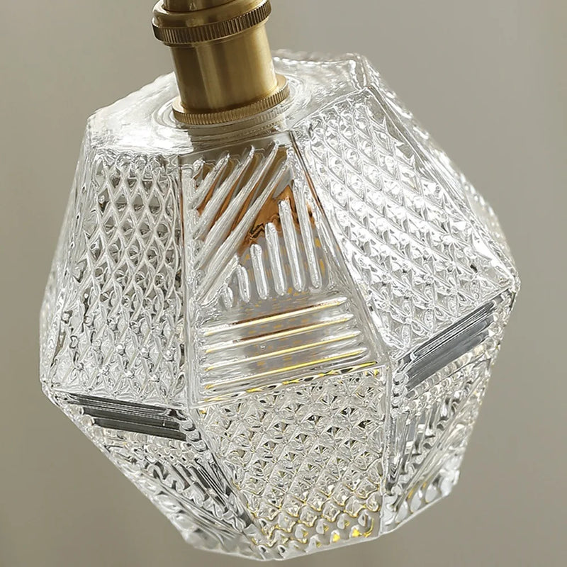 Axyaa Clear Glass LED Pendant Lights - Nordic Modern Hanging Lamp