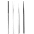 Axyaa Stainless Steel Reusable Non-slip Chopsticks Set, 4 Pairs