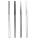 Axyaa Stainless Steel Reusable Non-slip Chopsticks Set, 4 Pairs