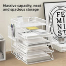 Axyaa Stackable File Box Organizer for A4 Documents & Bathroom Storage Tray