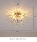 Axyaa Modern Silver Crystal Chandelier LED Pendant Lamp for Dining Room