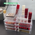 Axyaa Clear Makeup Organizer Set | Large Capacity Cosmetic Storage Drawer Box
