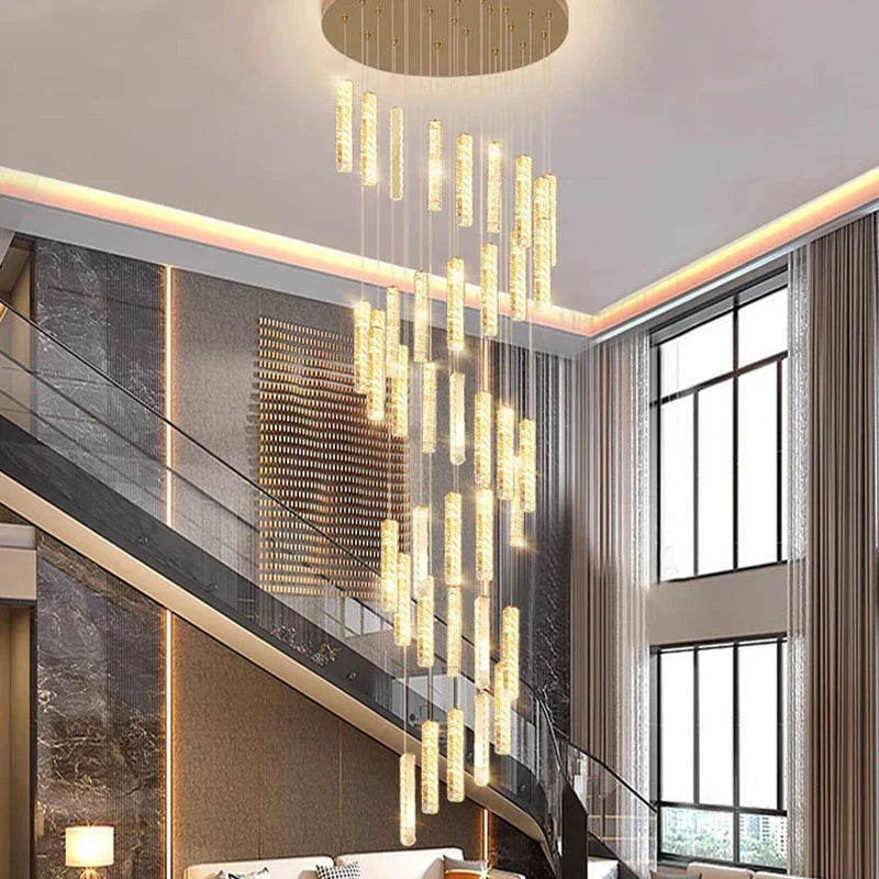 Axyaa Nordic Stair Chandelier Living Dining Pendant Ceiling Lights Indoor Lighting
