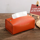 Axyaa Leather Tissue Box Holder Multi-purpose Storage Organizer