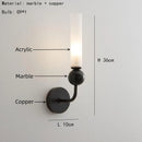 Axyaa Marble Ball Wall Lights 3000K Aisle Bedroom Foyer Dining Room G9 Bulb