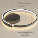 Axyaa Modern Circle Ring LED Ceiling Lamp Dimmable Minimalism Bedroom Lighting