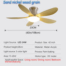 Axyaa Ceiling Fan Light Remote Control Small Living Room Dining Room 110V 220V